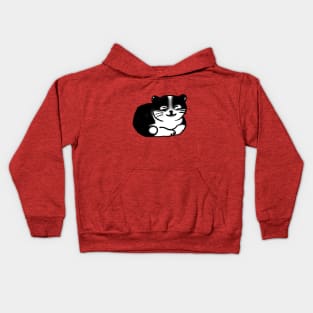 black and white cat Kids Hoodie